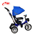 wholesale cheap baby tricycle rubber wheels/OEM 3 wheel kids tricycle with canopy from China/10inch freestyle tricycle for sale